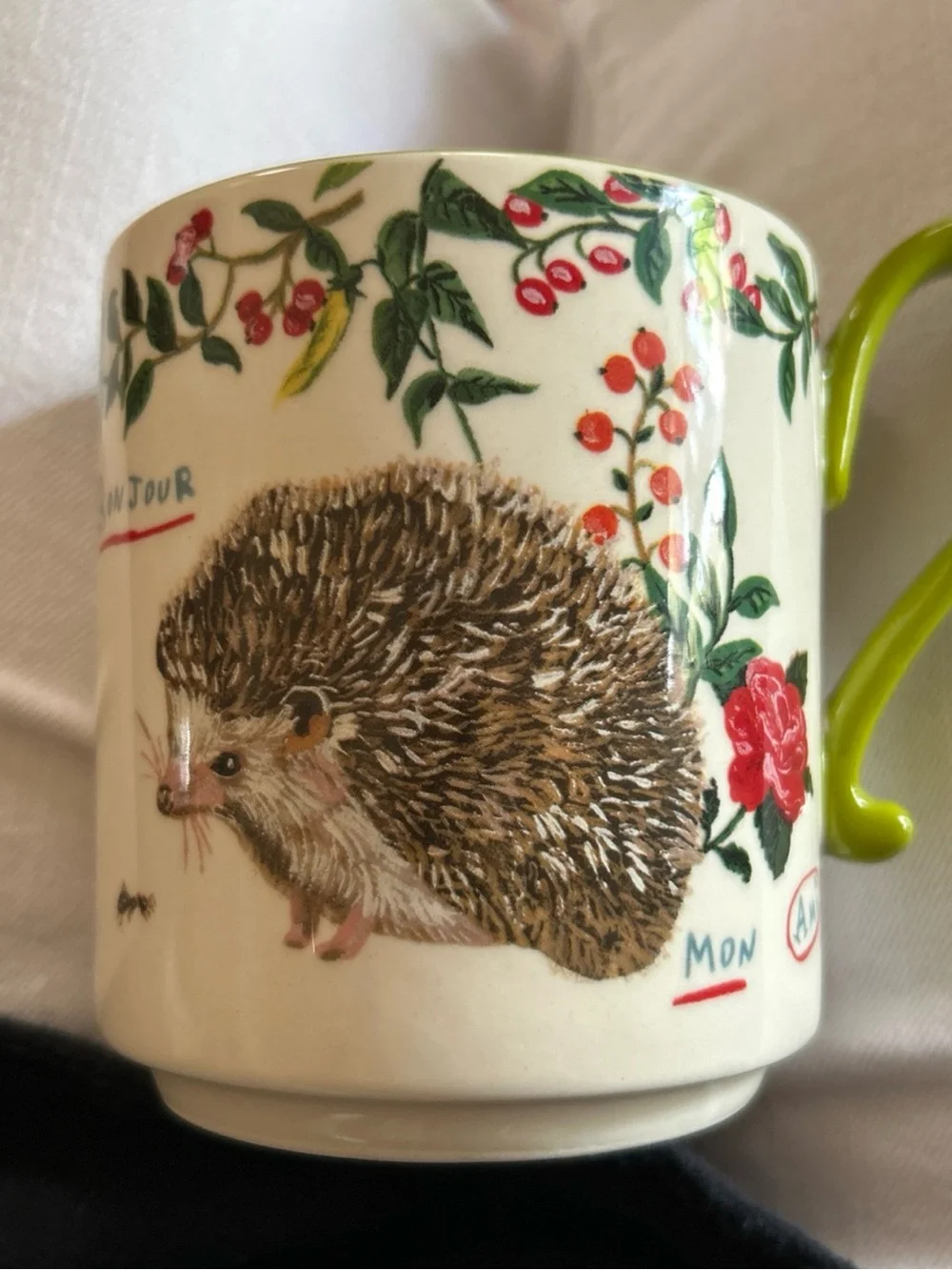 Rare Anthropologie Nathalie Lété Heritage coffee mug cup like new